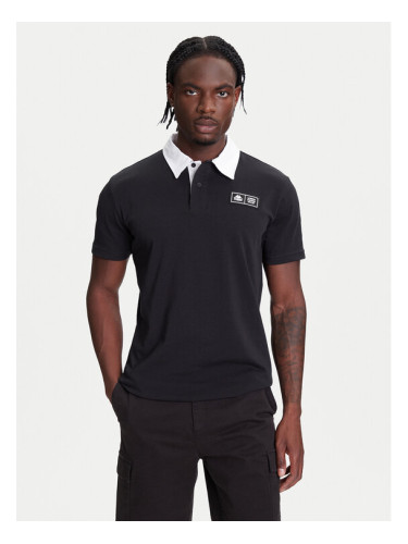 Kappa Тениска с яка и копчета Authentic Nilde 351R2IW Черен Regular Fit