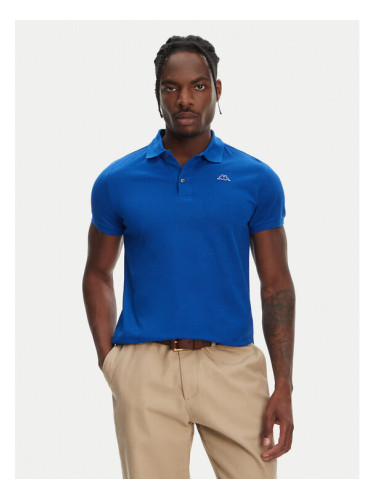 Robe di Kappa Тениска с яка и копчета William 6006170 Син Slim Fit