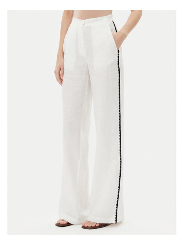 ICONA Текстилни панталони RP5LE005 Бял Relaxed Fit