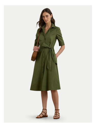 LAUREN RALPH LAUREN Рокля тип риза 200748950014 Зелен Regular Fit