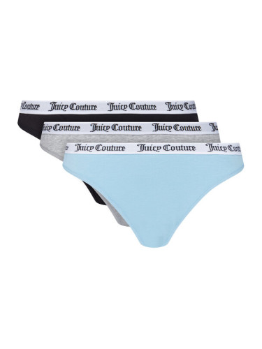 Juicy Couture Комплект 3 чифта класически бикини Diddi JCLBR224572 Цветен