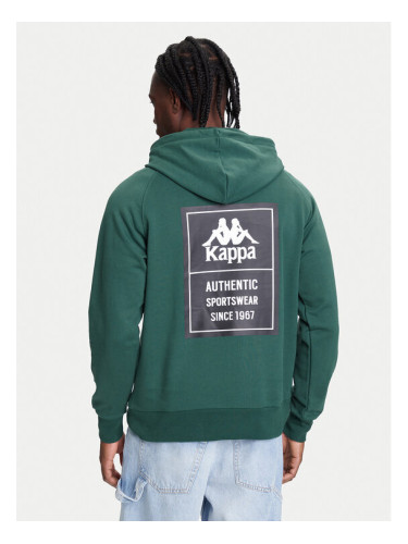 Kappa Суитшърт Authentic 321W7GW Зелен Regular Fit