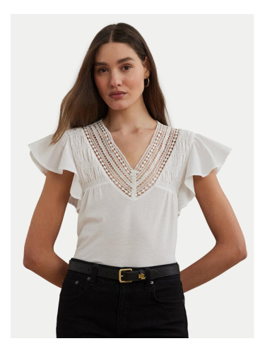 LAUREN RALPH LAUREN Блуза 200963917002 Бял Relaxed Fit
