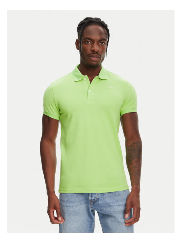 Robe di Kappa Тениска с яка и копчета William 6006170 Зелен Slim Fit