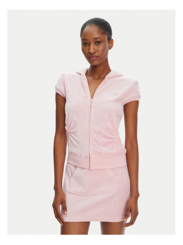 Juicy Couture Суитшърт Heritage JCGAS125021 Розов Slim Fit