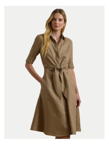 LAUREN RALPH LAUREN Рокля тип риза 200905667016 Бежов Regular Fit