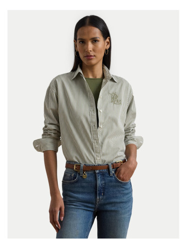 LAUREN RALPH LAUREN Риза 200963670001 Зелен Relaxed Fit