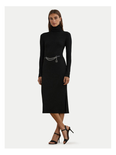 LAUREN RALPH LAUREN Плетена рокля 250951822001 Черен Slim Fit