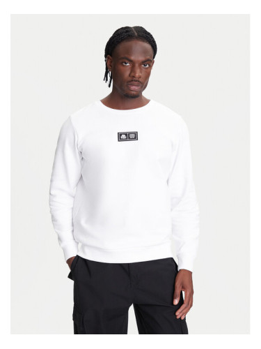 Kappa Суитшърт Authentic Nymphe 321Y1MW Бял Comfort Fit