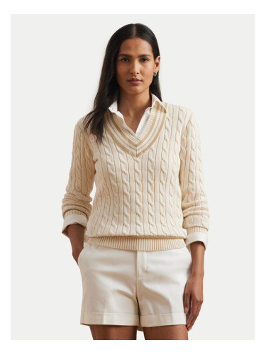 LAUREN RALPH LAUREN Пуловер 200963658001 Екрю Relaxed Fit