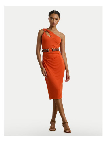 LAUREN RALPH LAUREN Коктейлна рокля 253903046003 Оранжев Slim Fit