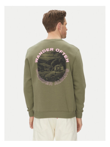 Hunter Суитшърт May HARM0058251 Каки Relaxed Fit