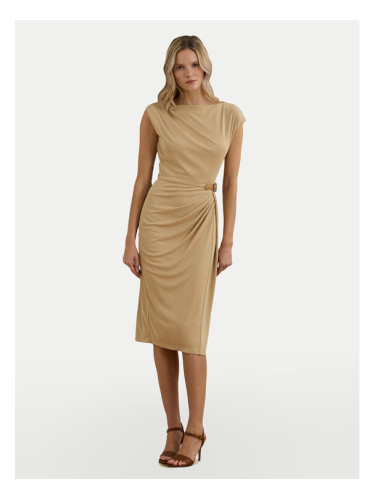 LAUREN RALPH LAUREN Ежедневна рокля 250964076001 Бежов Slim Fit