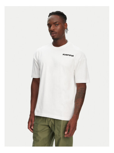 Kappa Тишърт Nyle 351S5GW Бял Regular Fit