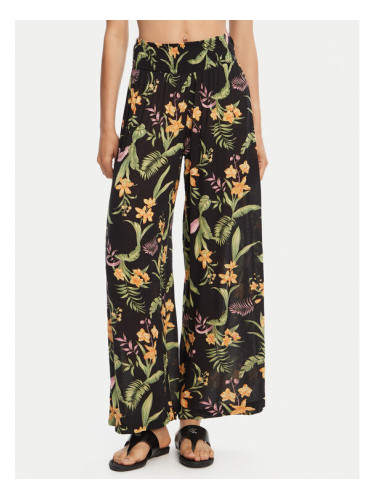 Roxy Текстилни панталони Along The Beach ERJX603439 Черен Regular Fit