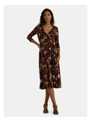 LAUREN RALPH LAUREN Ежедневна рокля 250951440001 Бордо Slim Fit