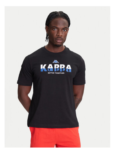 Kappa Тишърт 351U8KW 005 Черен Regular Fit