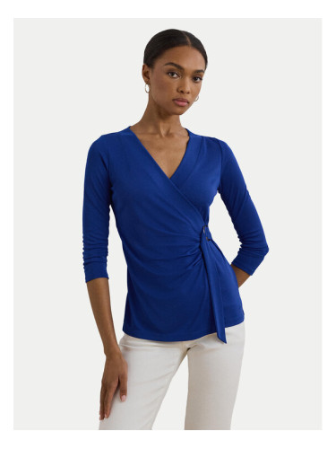 LAUREN RALPH LAUREN Блуза 200889081020 Син Slim Fit