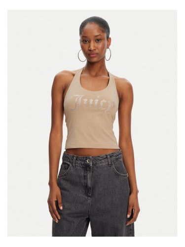 Juicy Couture топ Tied JCWCT125306 Бежов Slim Fit