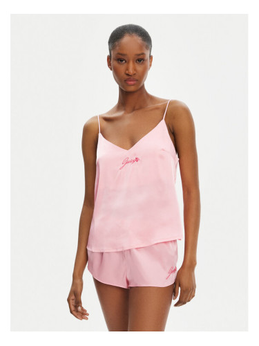 Juicy Couture Тениска на пижама JCLCT125511 Розов Regular Fit