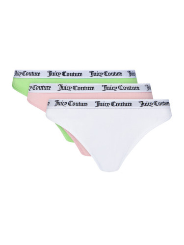 Juicy Couture Комплект 3 чифта класически бикини Diddy JCLBR224572 Цветен