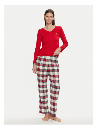 LAUREN RALPH LAUREN Пижама ILN72374F Червен Regular Fit