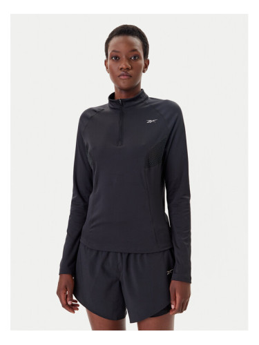 Reebok Тениска от техническо трико Running 100075413 Черен Regular Fit