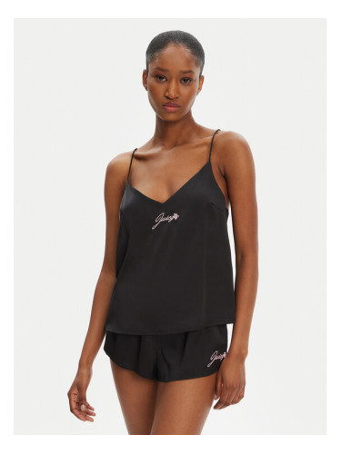 Juicy Couture Тениска на пижама JCLCT125511 Черен Regular Fit