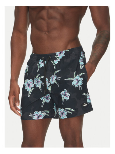 Quiksilver Плувни шорти Everyday Straight Volley 15 EQYJV04121 Черен Regular Fit