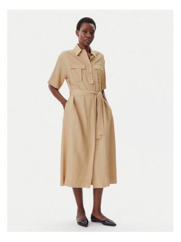 KAOS Рокля тип риза RP1CO044 1083 Бежов Regular Fit