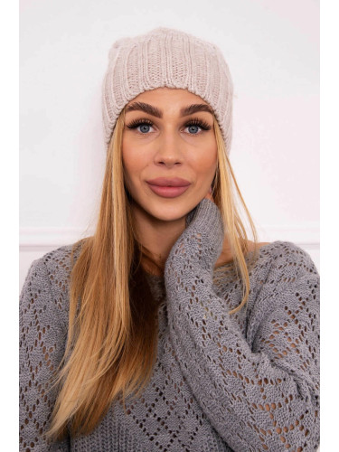 Kesi Cap with fleece Paryż K213 light beige