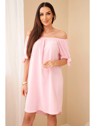 Kesi Włoski Dress tied on the sleeves light jeans