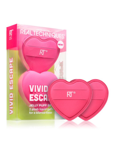 Real Techniques Vivid Escape All About that Base Puff Set гъба за фон дьо тен 2 бр.