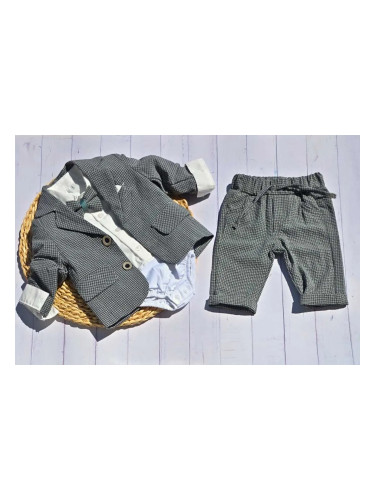 Официален бебешки комплект със сако Green Squares