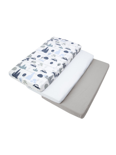 Medi Partners Set of 3 pcs. Fitted Sheet 60x120 cm 100% Cotton Baby Bed Linen Mattress