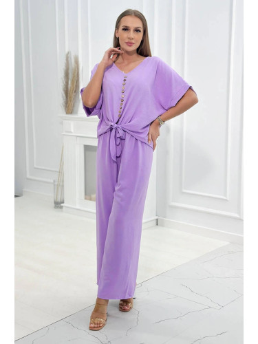 Set of blouses with trousers light purple