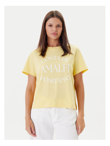 Vero Moda Тишърт Sonna 10327143 Жълт Regular Fit