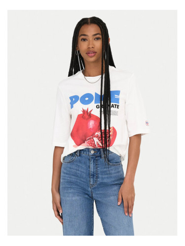 ONLY Тишърт Phoebe 15351369 Бял Regular Fit