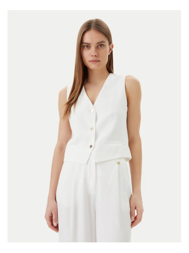 LOLA CASADEMUNT Елек LS2502007 Бял Regular Fit