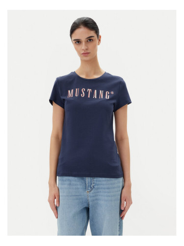 Mustang Тишърт Loa 1016146 Син Slim Fit