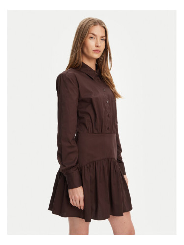 STAUD Рокля тип риза Rocco R25S2112PO Кафяв Regular Fit