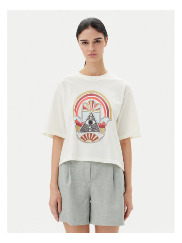 JDY Тишърт Carla 15341561 Бял Regular Fit