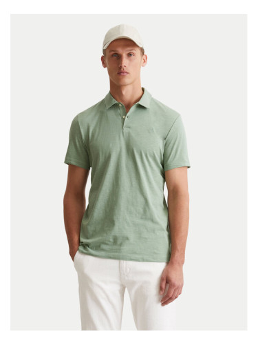 Marc O'Polo Тениска с яка и копчета 536 2176 53018 Зелен Shaped Fit