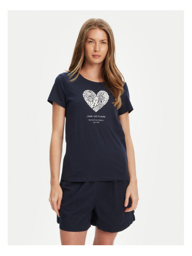 Mustang Тишърт Alma 1016156 Тъмносин Regular Fit