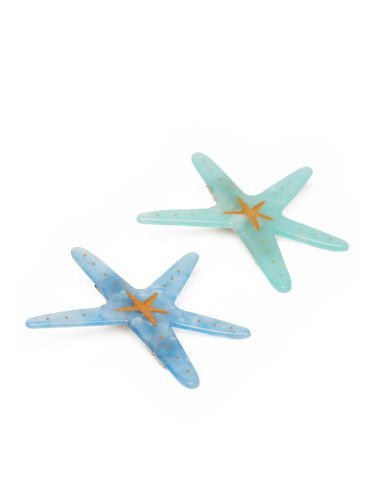 Pieces Комплект шноли за коса Pclana 2-Pack Hairclip 17156212 Син