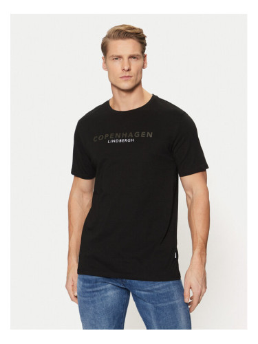 Lindbergh Тишърт 30-400200 Черен Relaxed Fit