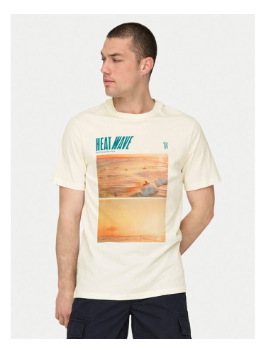 Only & Sons Тишърт Magdy 22029454 Бял Regular Fit