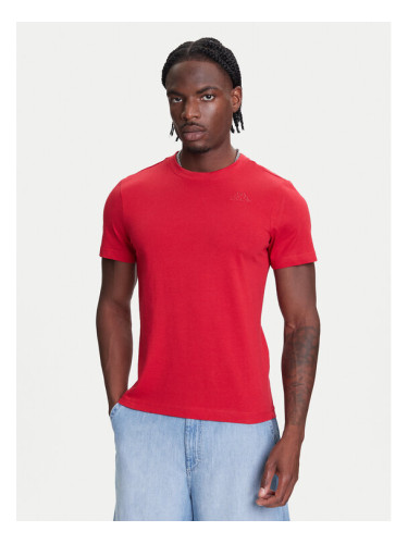Kappa Тишърт Logo Korpo Cafers 304J150 Бордо Slim Fit