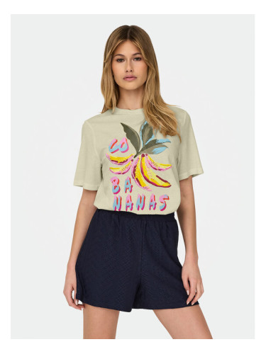 ONLY Тишърт Bilins 15320615 Жълт Regular Fit