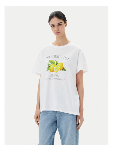 Pieces Тишърт Thea 17157114 Бял Standard Fit